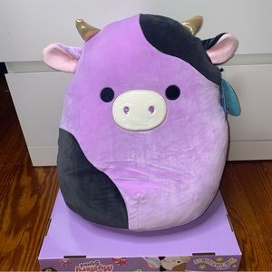 Squishmallow Alexie the Purple Cow 14”